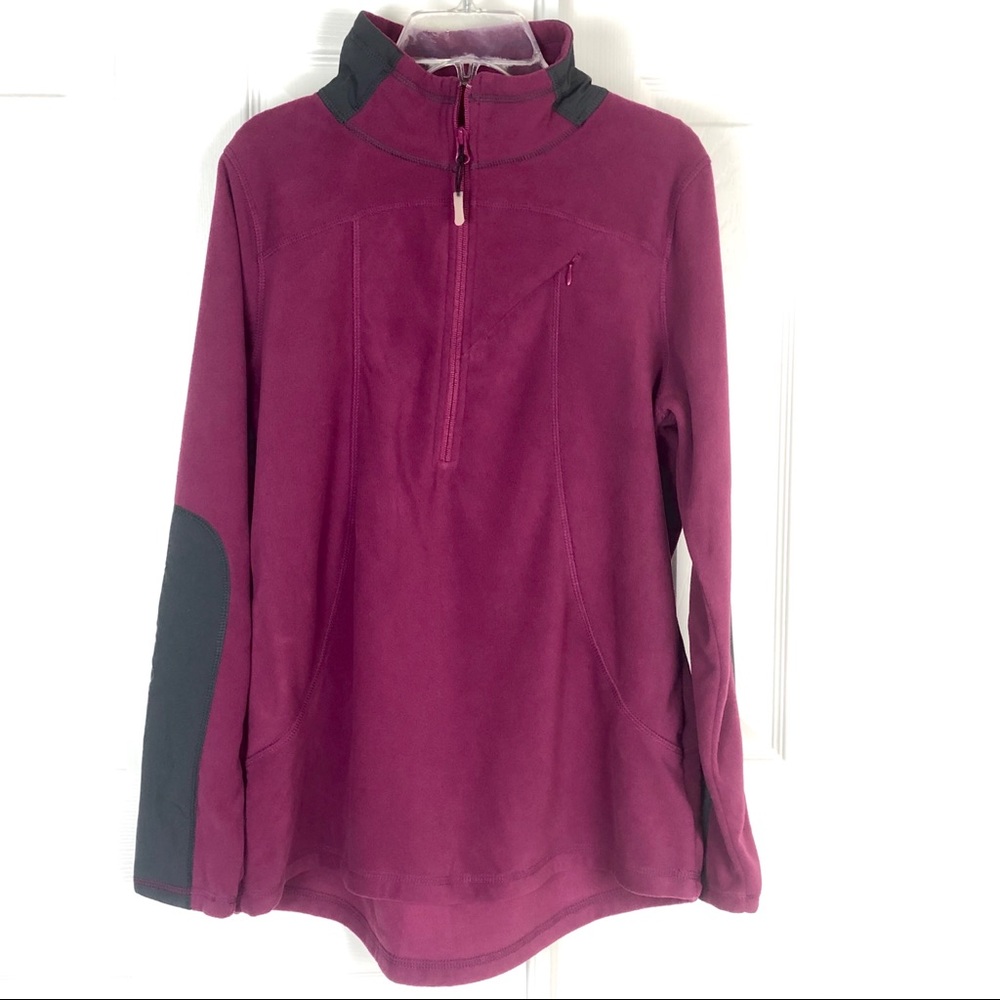 Ascend Purple Fleece Quarter Zip Pullover Size M